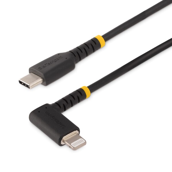 3ft 1m Durable USBC to Lightning Cable RightAngled USB C